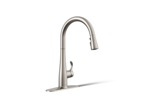 Simplice® Touchless pull-down kitchen sink faucet with three-function sprayhead