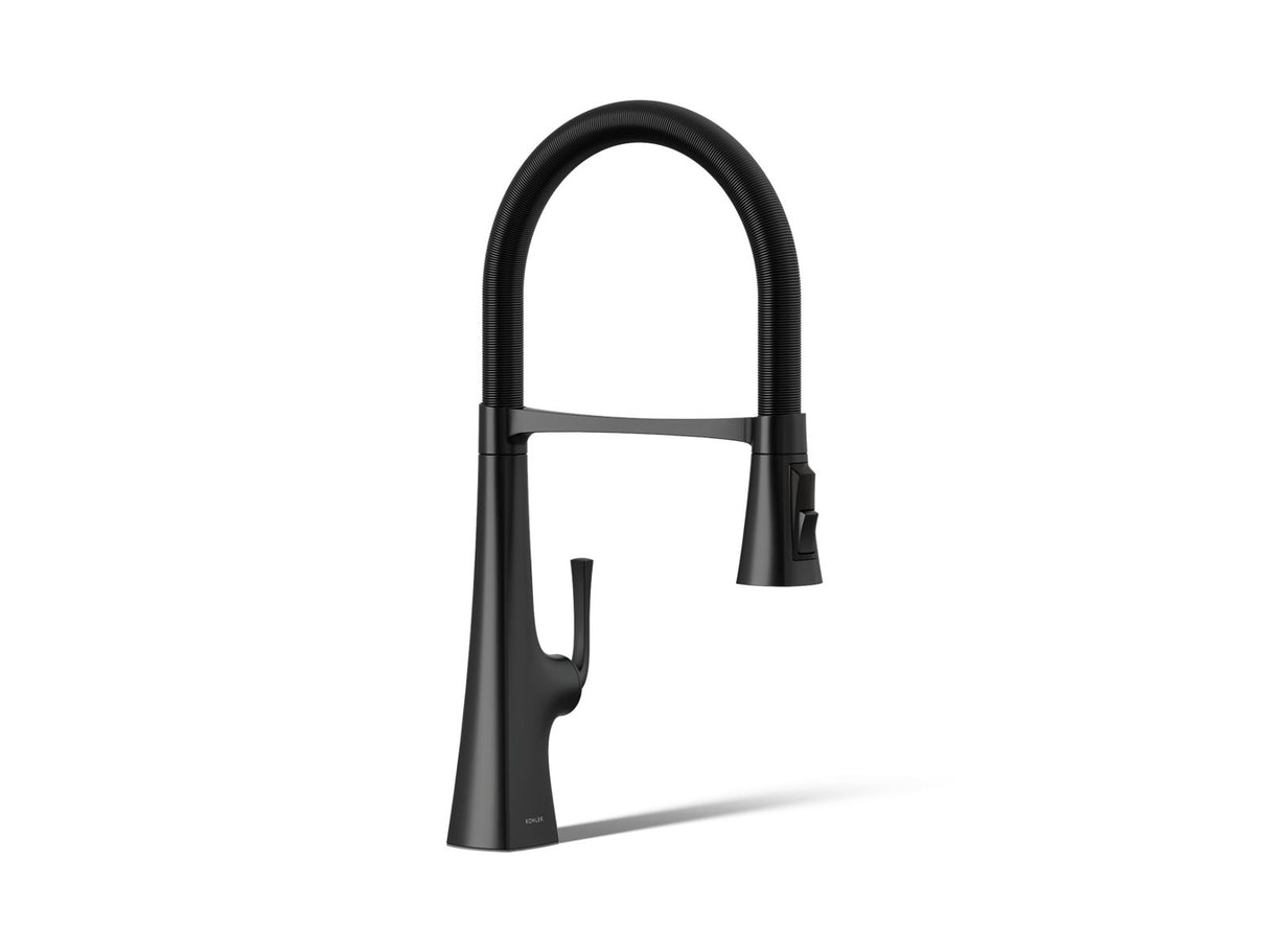Graze® Semi-professional kitchen sink faucet with three-function sprayhead