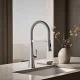 Graze® Semi-professional kitchen sink faucet with three-function sprayhead