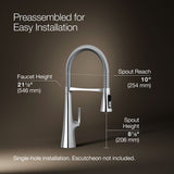 Graze® Semi-professional kitchen sink faucet with three-function sprayhead