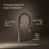 Graze® Semi-professional kitchen sink faucet with three-function sprayhead