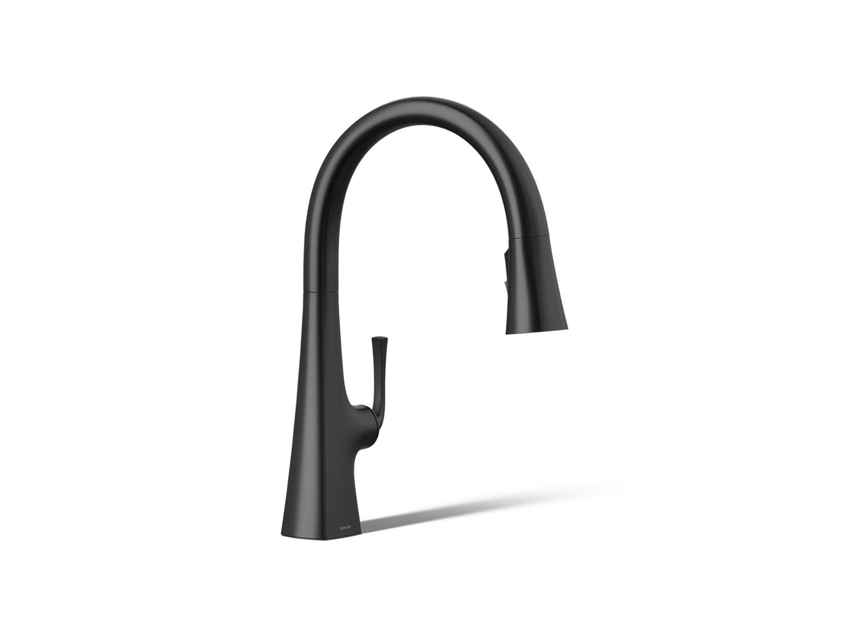 Graze® Pull-down kitchen sink faucet with three-function sprayhead