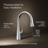 Graze® Pull-down kitchen sink faucet with three-function sprayhead