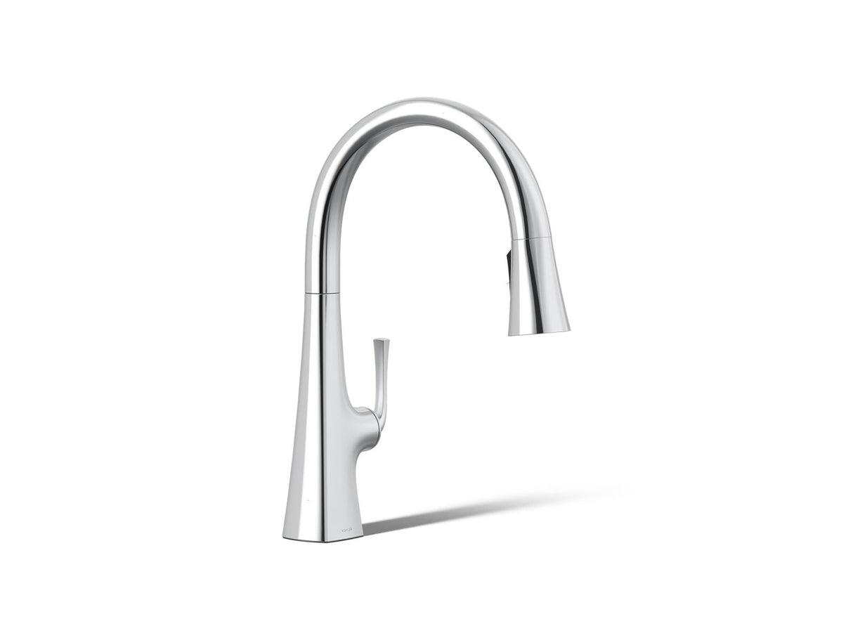 Graze® Pull-down kitchen sink faucet with three-function sprayhead