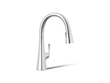 Graze® Pull-down kitchen sink faucet with three-function sprayhead