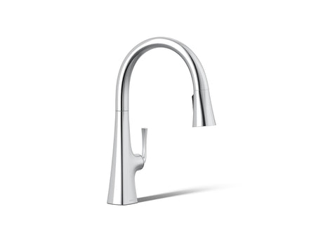 Graze® Pull-down kitchen sink faucet with three-function sprayhead