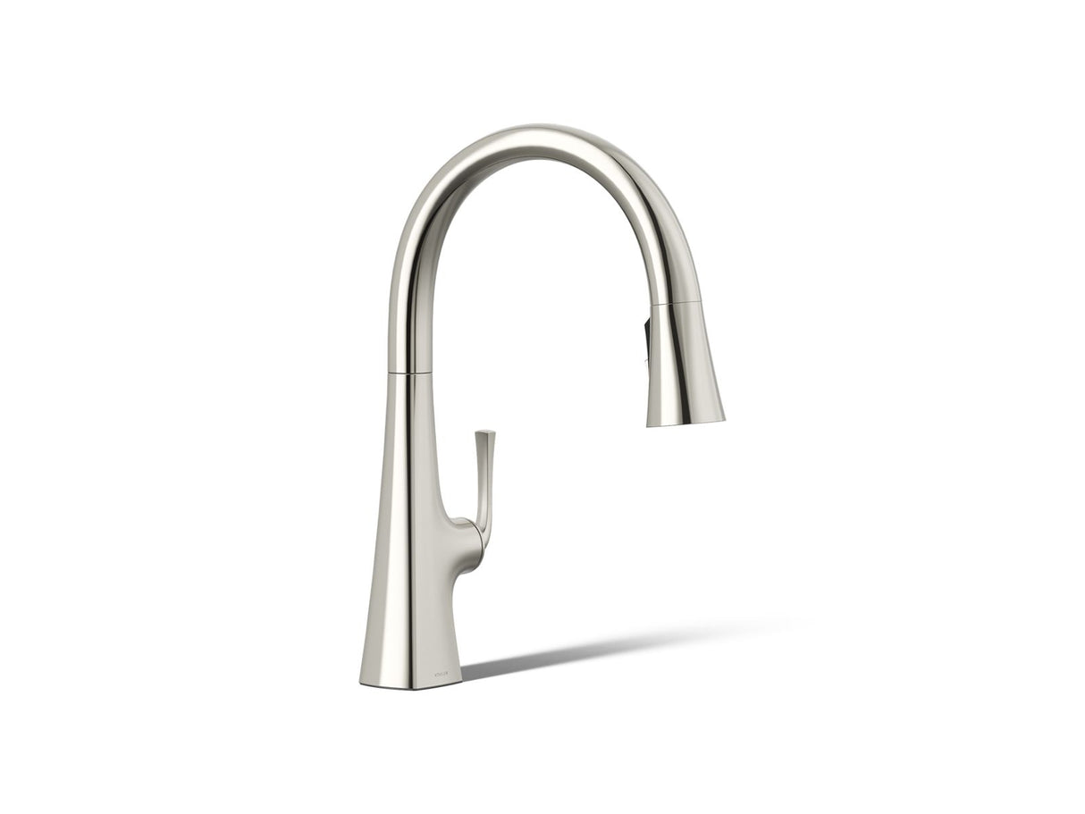 Graze® Pull-down kitchen sink faucet with three-function sprayhead