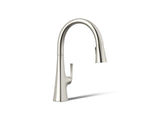 Graze® Pull-down kitchen sink faucet with three-function sprayhead