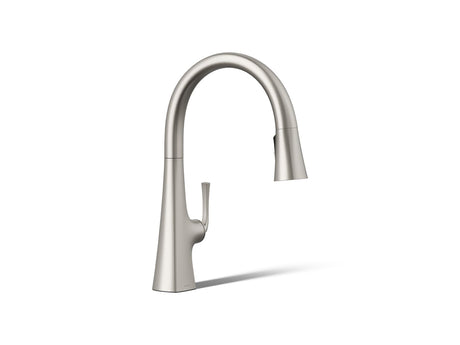 Graze® Pull-down kitchen sink faucet with three-function sprayhead