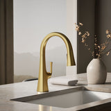 Graze® Pull-down kitchen sink faucet with three-function sprayhead