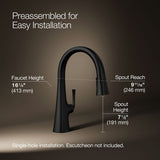 Graze® Pull-down kitchen sink faucet with three-function sprayhead