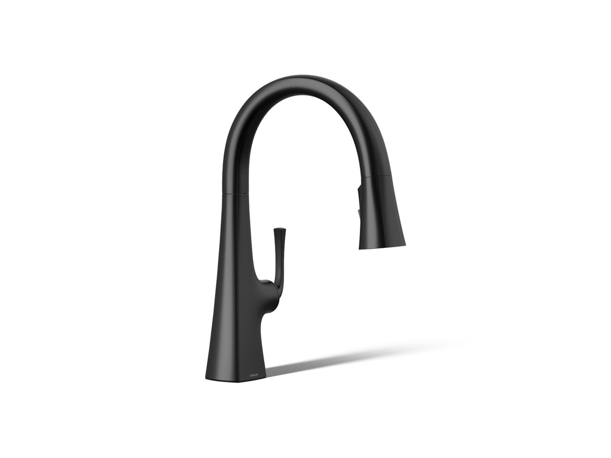 Graze® Pull-down kitchen sink faucet with three-function sprayhead