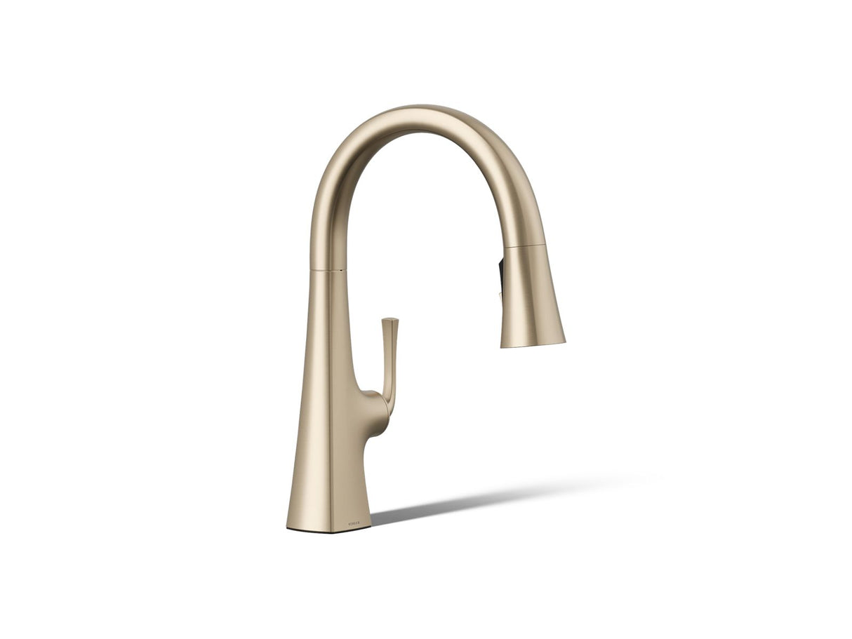Graze® Pull-down kitchen sink faucet with three-function sprayhead