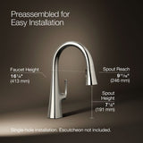 Graze® Pull-down kitchen sink faucet with three-function sprayhead