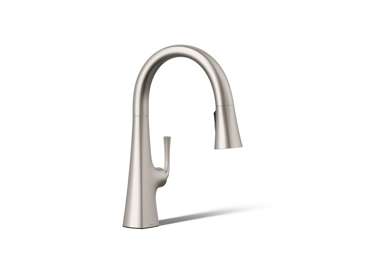 Graze® Pull-down kitchen sink faucet with three-function sprayhead