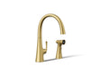 Graze® Single-handle kitchen sink faucet with two-function side sprayer