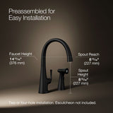 Graze® Single-handle kitchen sink faucet with two-function side sprayer
