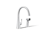 Graze® Single-handle kitchen sink faucet with two-function side sprayer