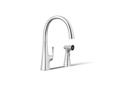 Graze® Single-handle kitchen sink faucet with two-function side sprayer