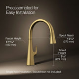 Graze® Touchless pull-down kitchen sink faucet with three-function sprayhead