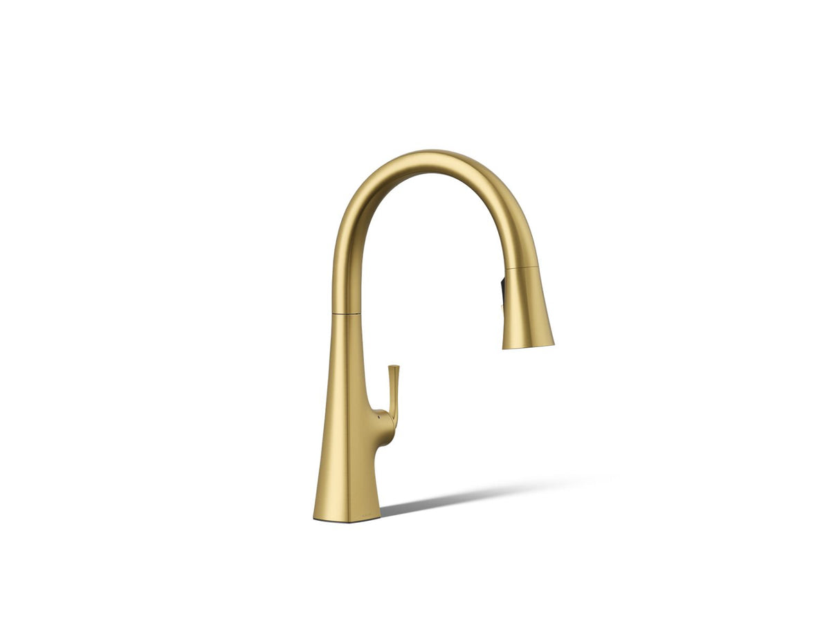 Graze® Touchless pull-down kitchen sink faucet with three-function sprayhead