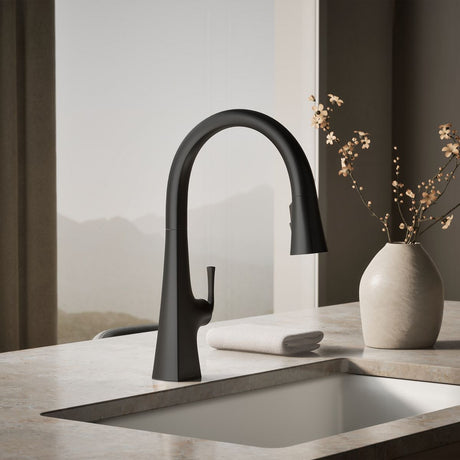 Graze® Touchless pull-down kitchen sink faucet with three-function sprayhead
