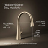 Graze® Touchless pull-down kitchen sink faucet with three-function sprayhead
