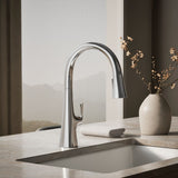 Graze® Touchless pull-down kitchen sink faucet with three-function sprayhead
