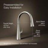 Graze® Touchless pull-down kitchen sink faucet with three-function sprayhead