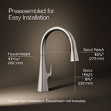 Graze® Touchless pull-down kitchen sink faucet with three-function sprayhead