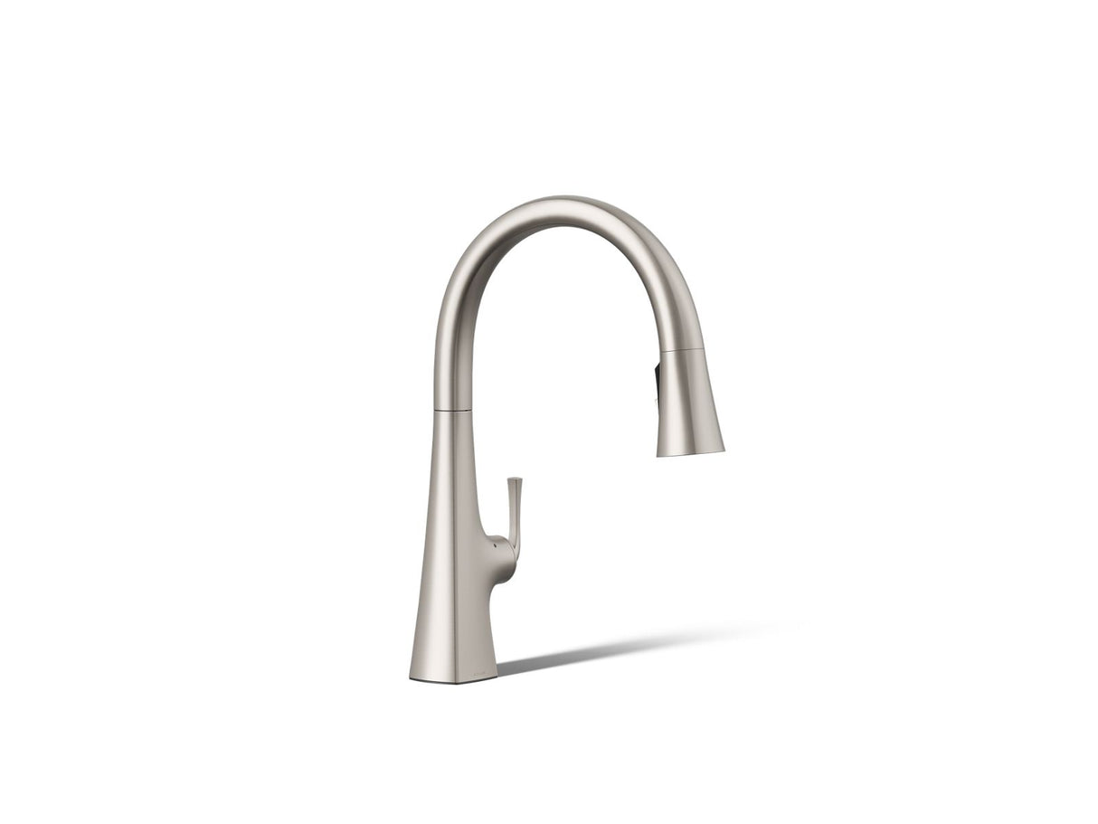 Graze® Touchless pull-down kitchen sink faucet with three-function sprayhead