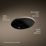 Caxton® 19-1/4" oval undermount bathroom sink