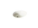 Caxton® 19-1/4" oval undermount bathroom sink with glazed underside, no overflow