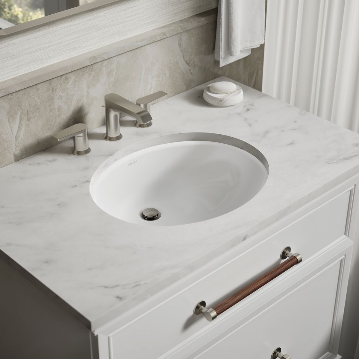 Caxton® 19-1/4" oval undermount bathroom sink