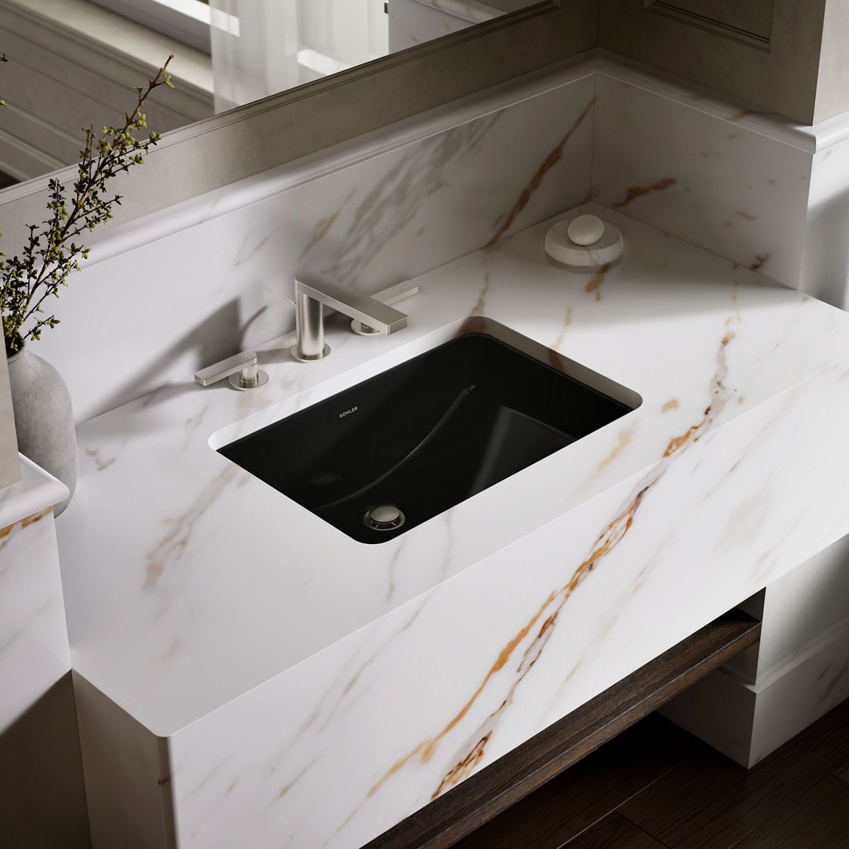 Ladena® 21" rectangular undermount bathroom sink