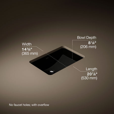 Ladena® 21" rectangular undermount bathroom sink