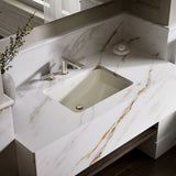 Ladena® 21" rectangular undermount bathroom sink with glazed underside, no overflow
