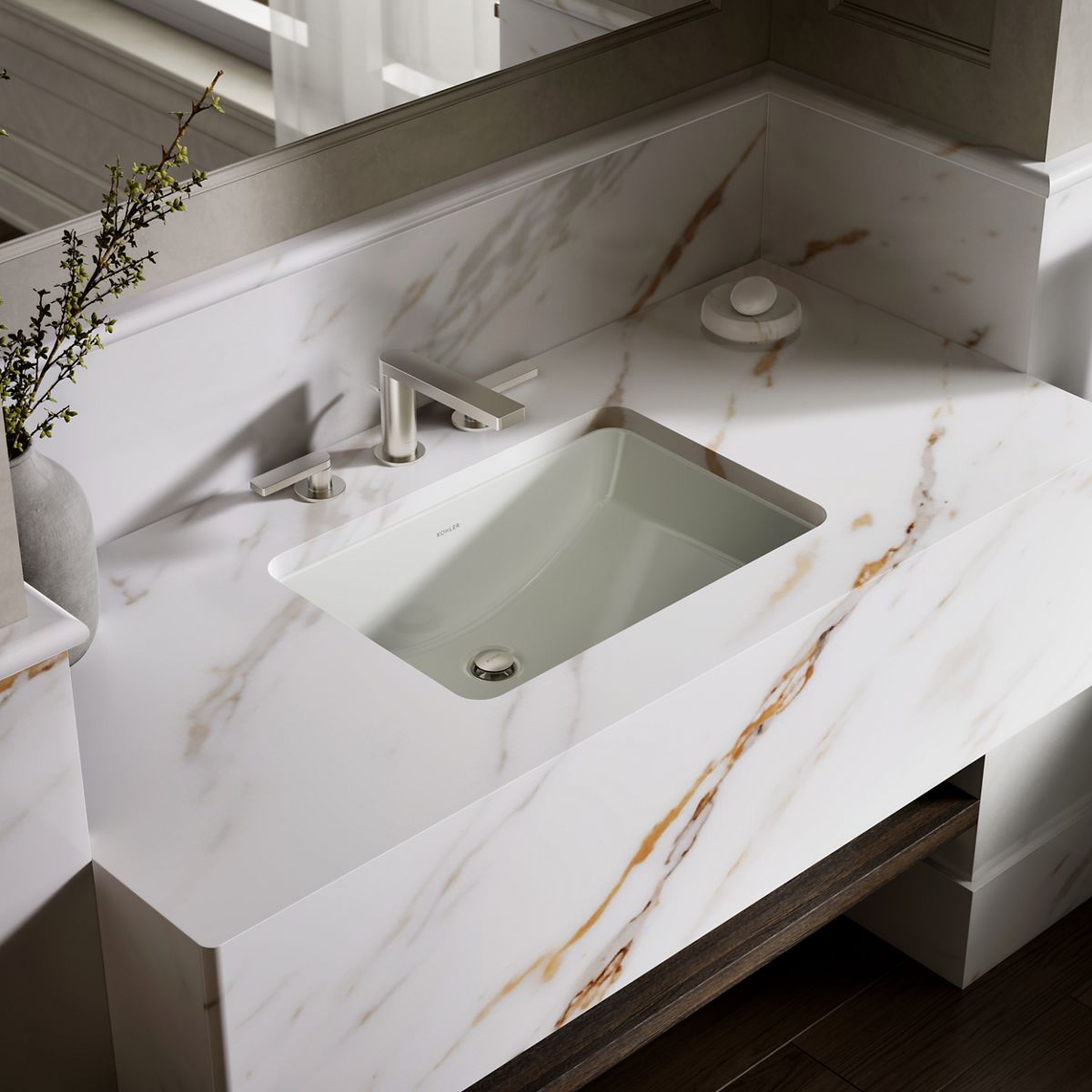 Ladena® 21" rectangular undermount bathroom sink