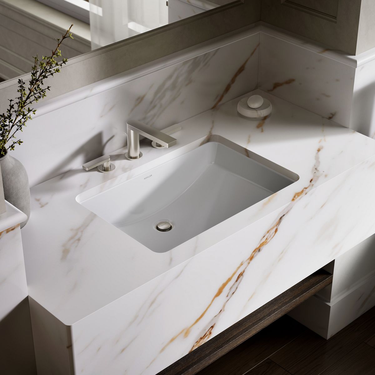 Ladena® 23-1/4" rectangular undermount bathroom sink