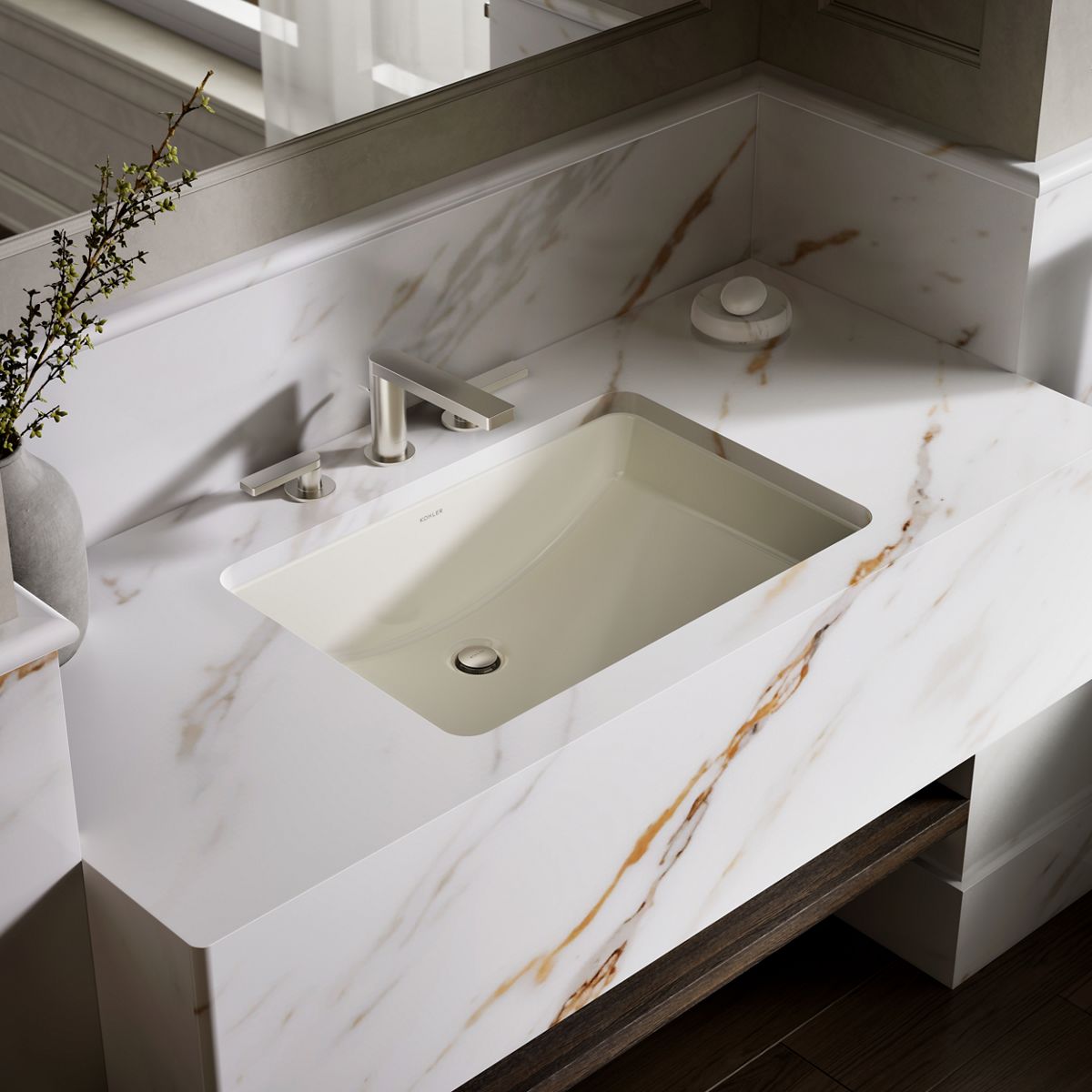 Ladena® 23-1/4" rectangular undermount bathroom sink