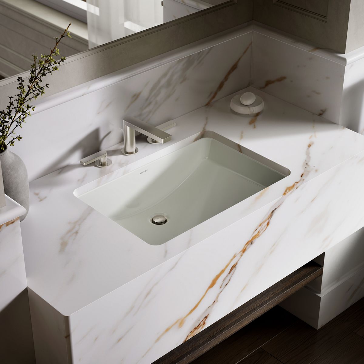 Ladena® 23-1/4" rectangular undermount bathroom sink