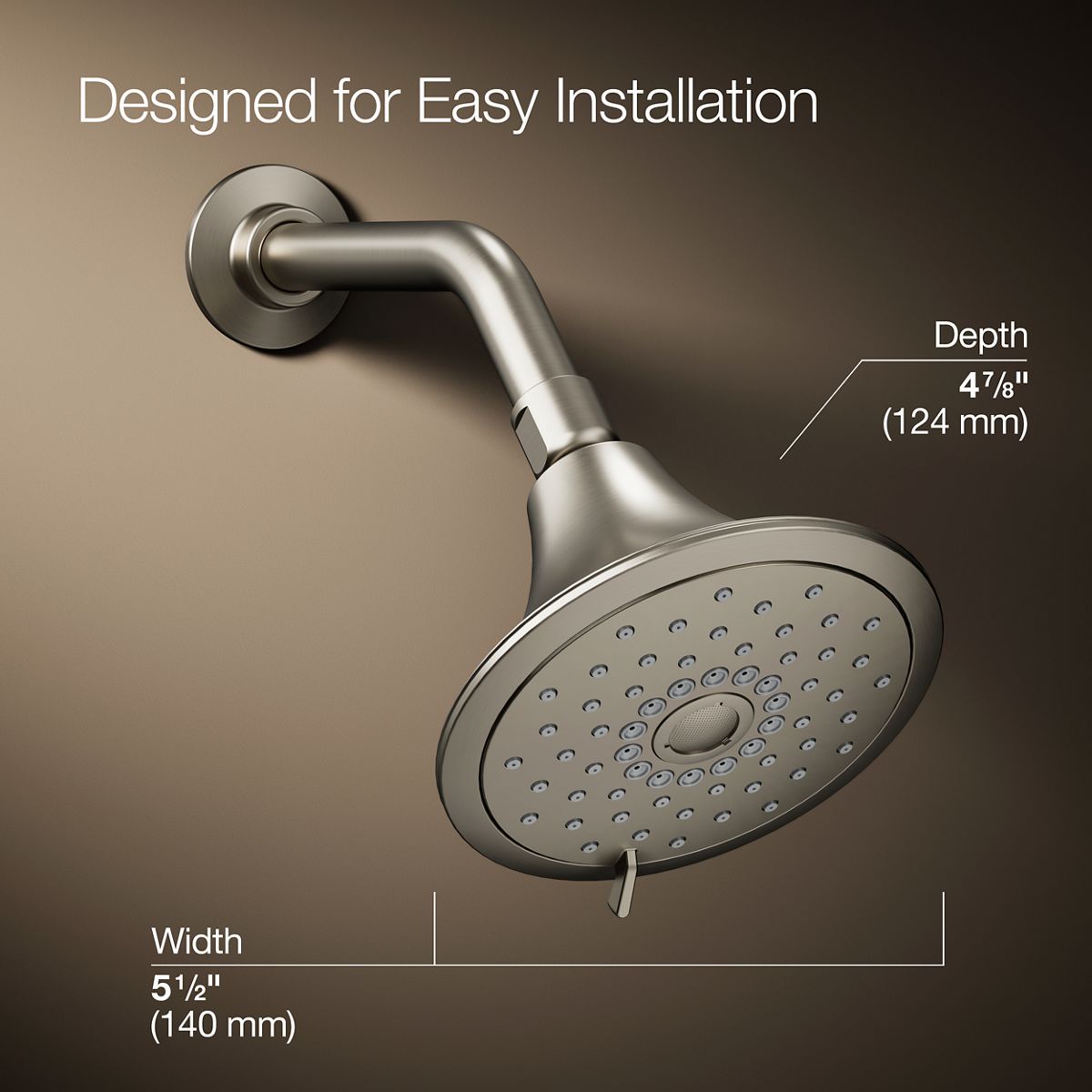 Forté® Three-function showerhead, 2.5 gpm