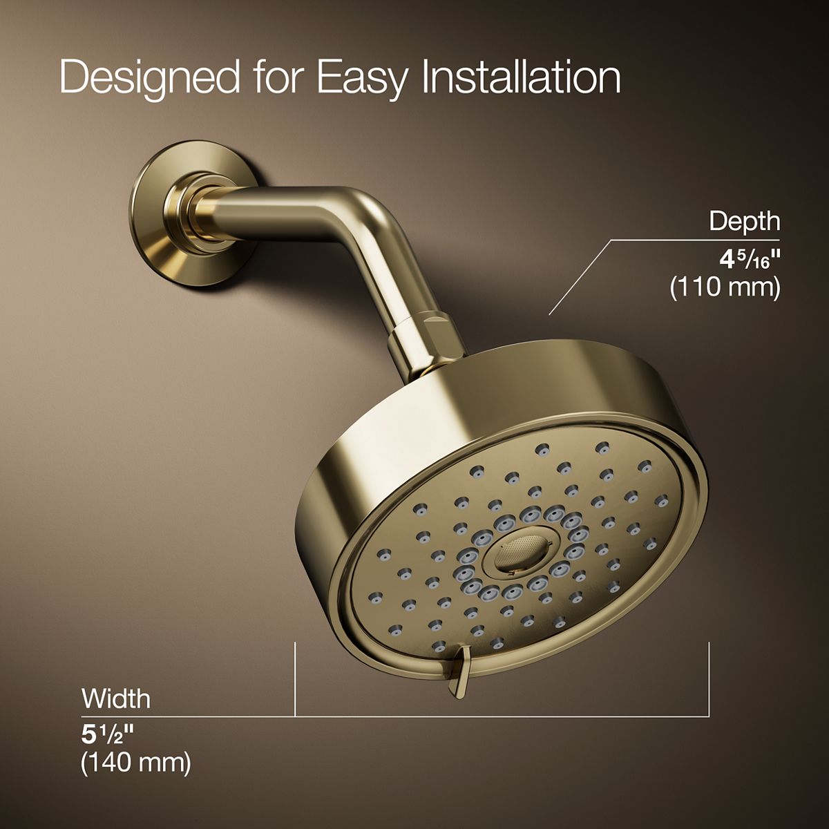 Purist® Three-function showerhead, 2.5 gpm