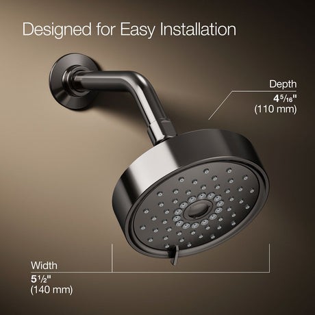 Purist® Three-function showerhead, 1.75 gpm