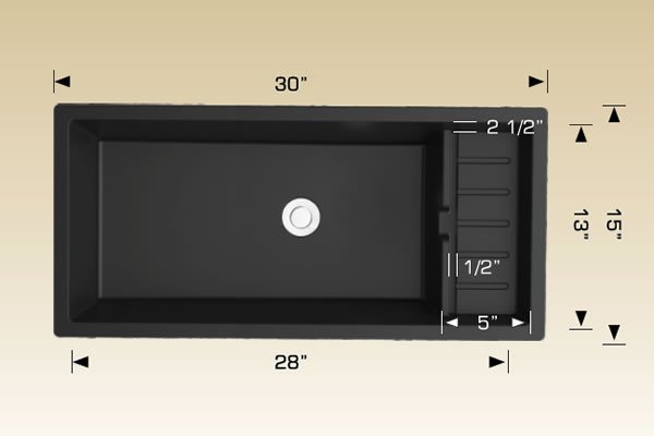 Stainless Steel Sinks 30" X 15" X 7" 222030