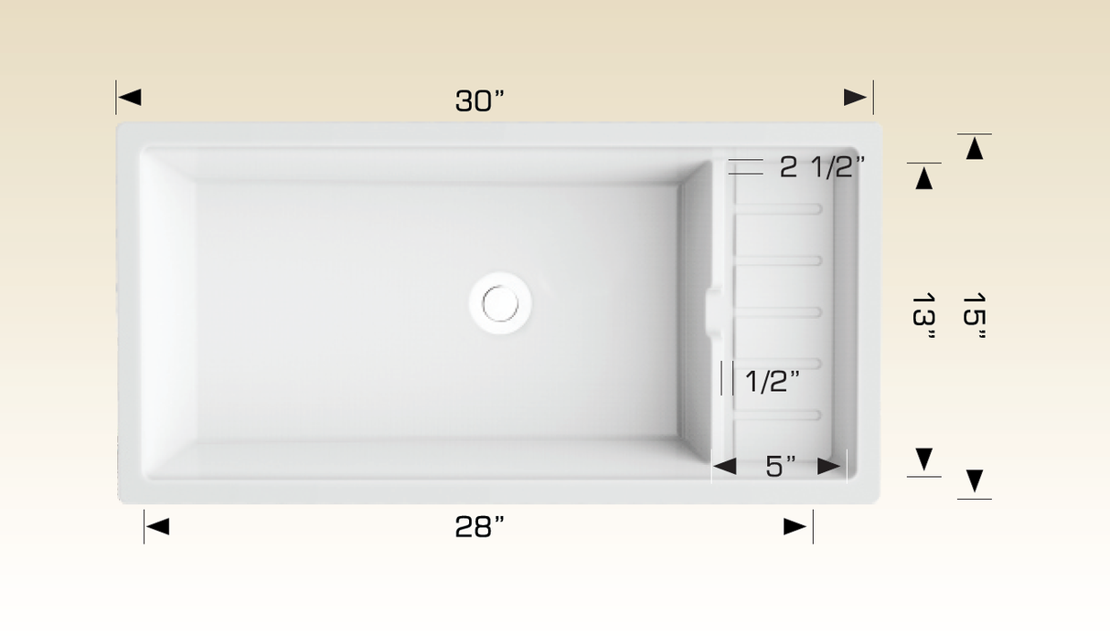 Stainless Steel Sinks 30" X 15" X 7" 222030