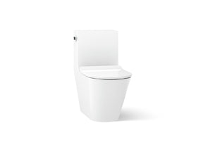 Brazn® One-piece compact elongated toilet with skirted trapway, dual-flush