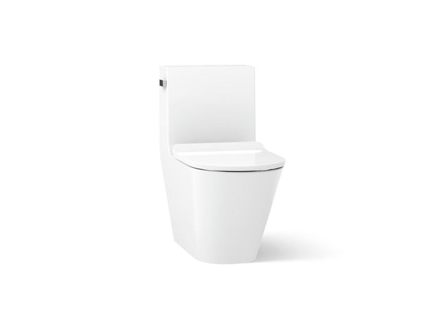 Brazn® One-piece compact elongated toilet with skirted trapway, dual-flush