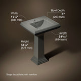 Memoirs® Classic 24-1/4" rectangular pedestal bathroom sink