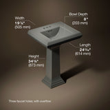 Memoirs® Classic 24-1/4" rectangular pedestal bathroom sink